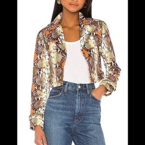 Song of Style Bennett jacket in snake multi